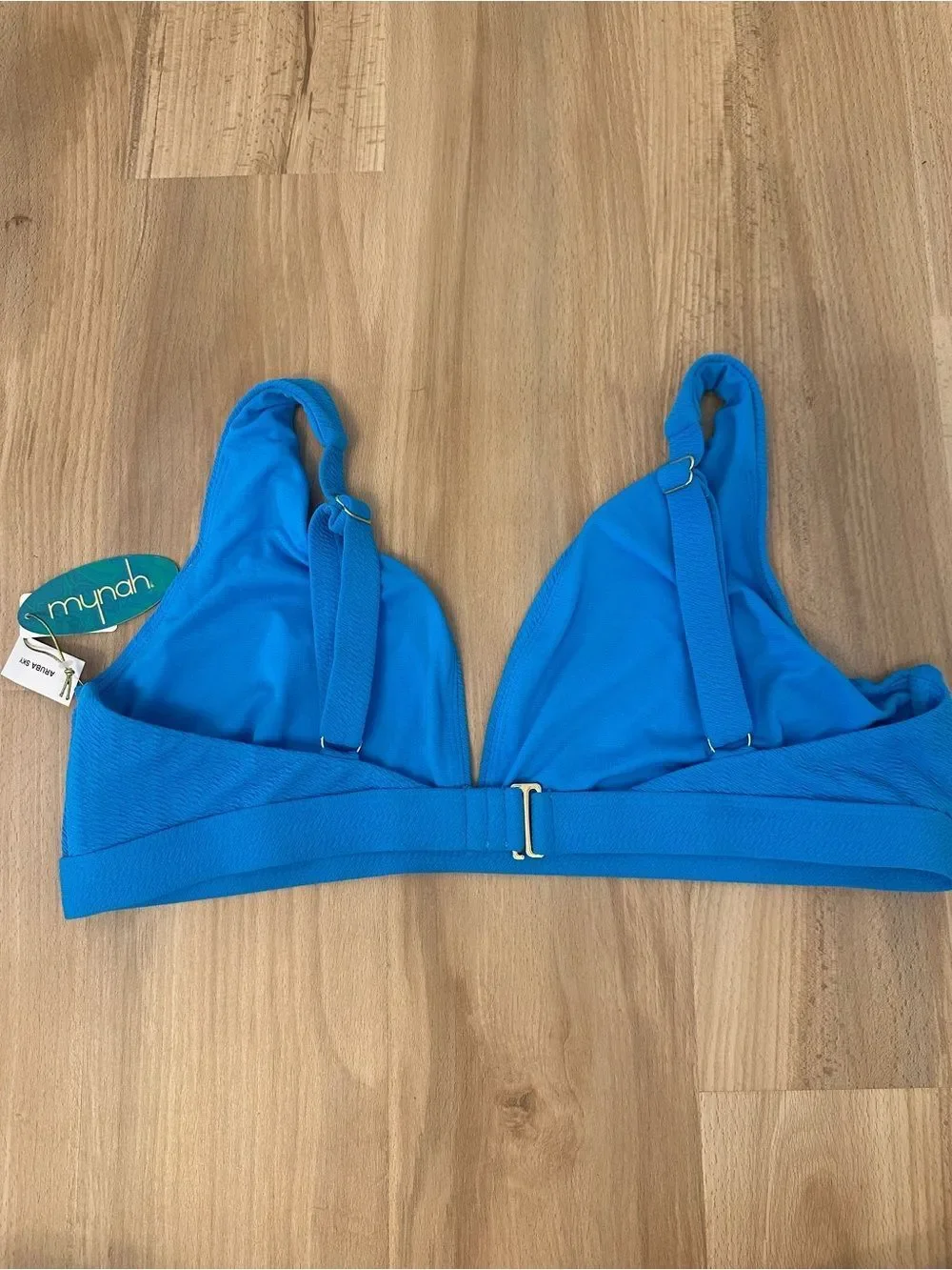 Mynah Aruba Sky Bright Blue Triangle Bikini Top